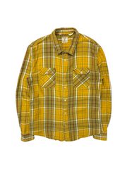 80s Levis Western Wear Flanell Hemd Kariert Gelb Grün
