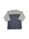 Vintage Nike Mesh-Shirt 90s 3/4 Ärmel Spellout Made In Portugal Grau Lila/Blau M-L