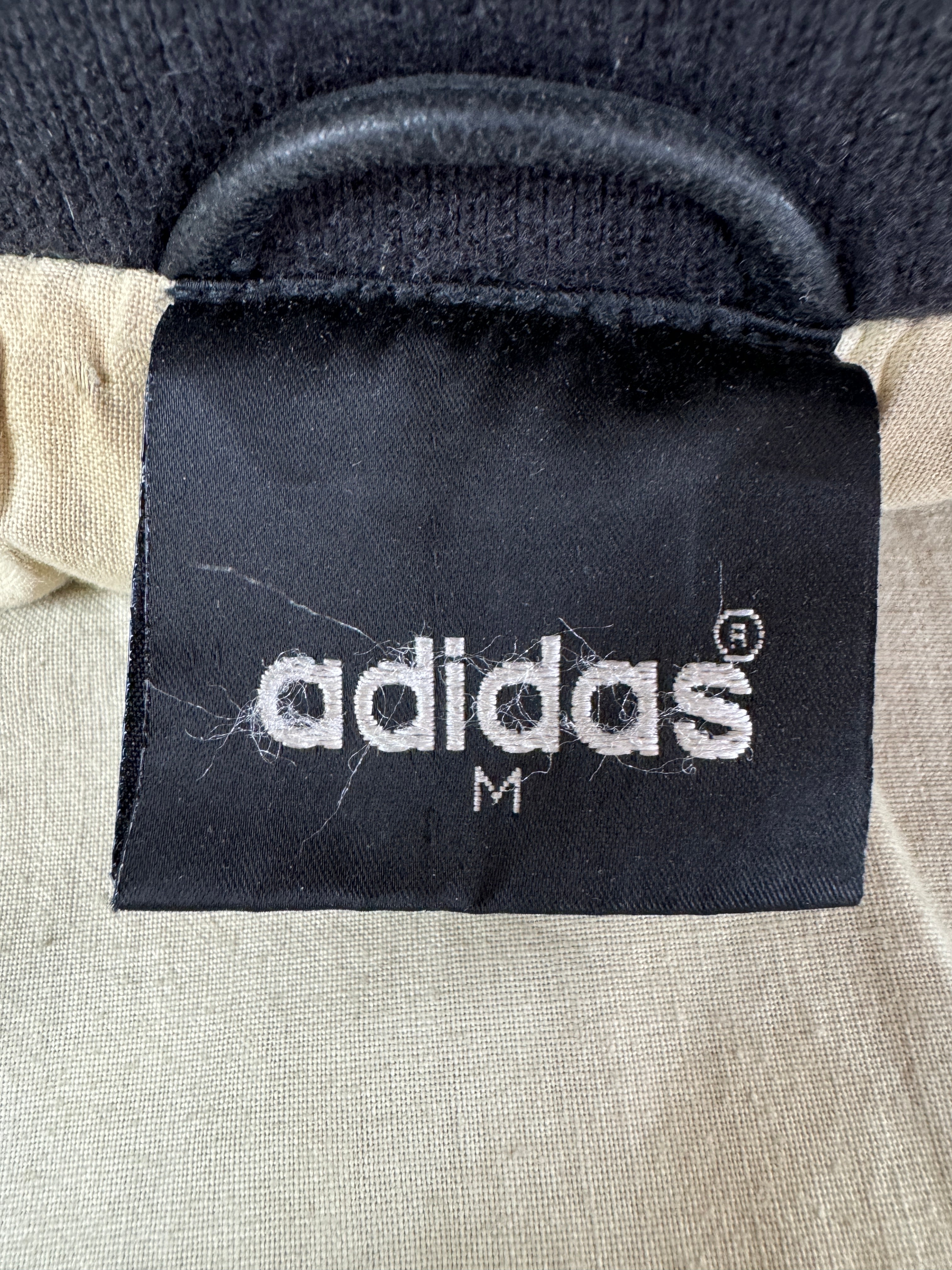 Vintage Adidas Lederjacke 90s FC Bayern München Trashed Schwarz M
