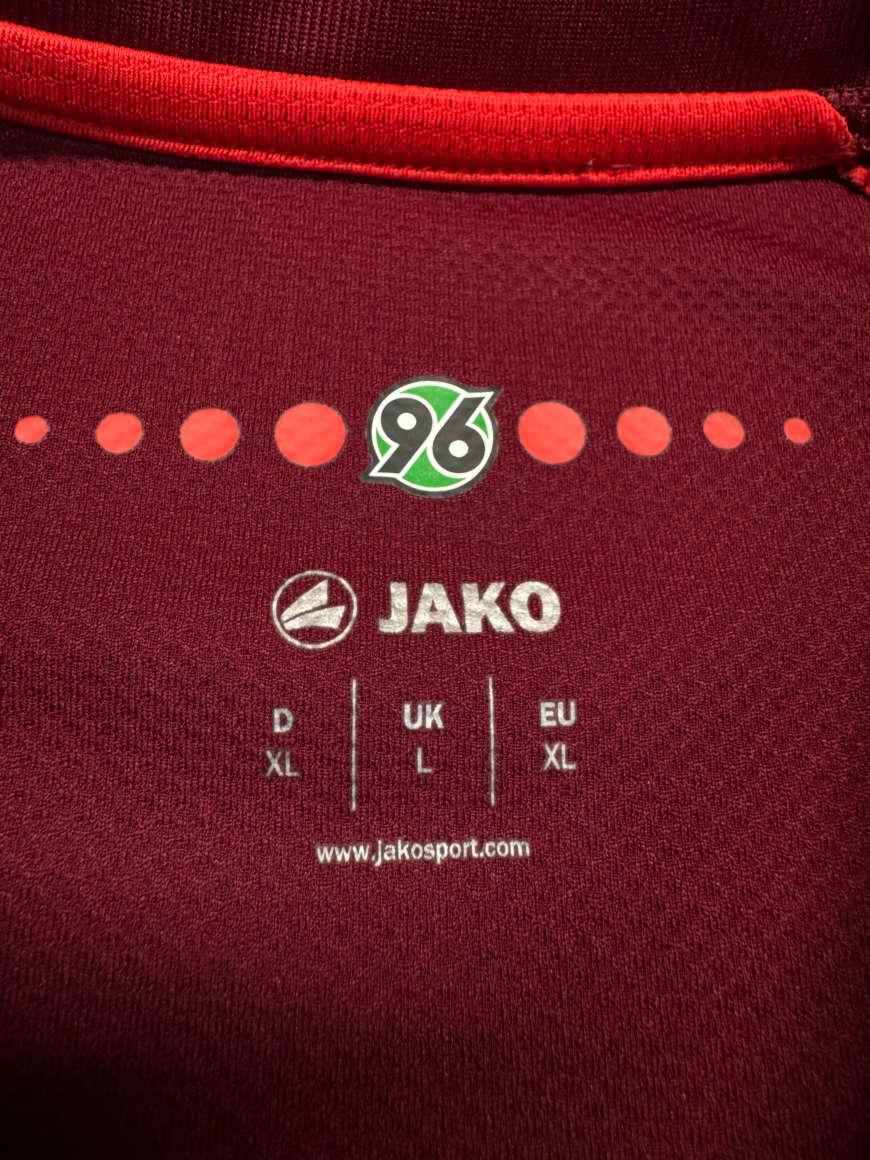 2013/14 Jako Trikot Hannover 96 Individuelle Beflockung Rot XL