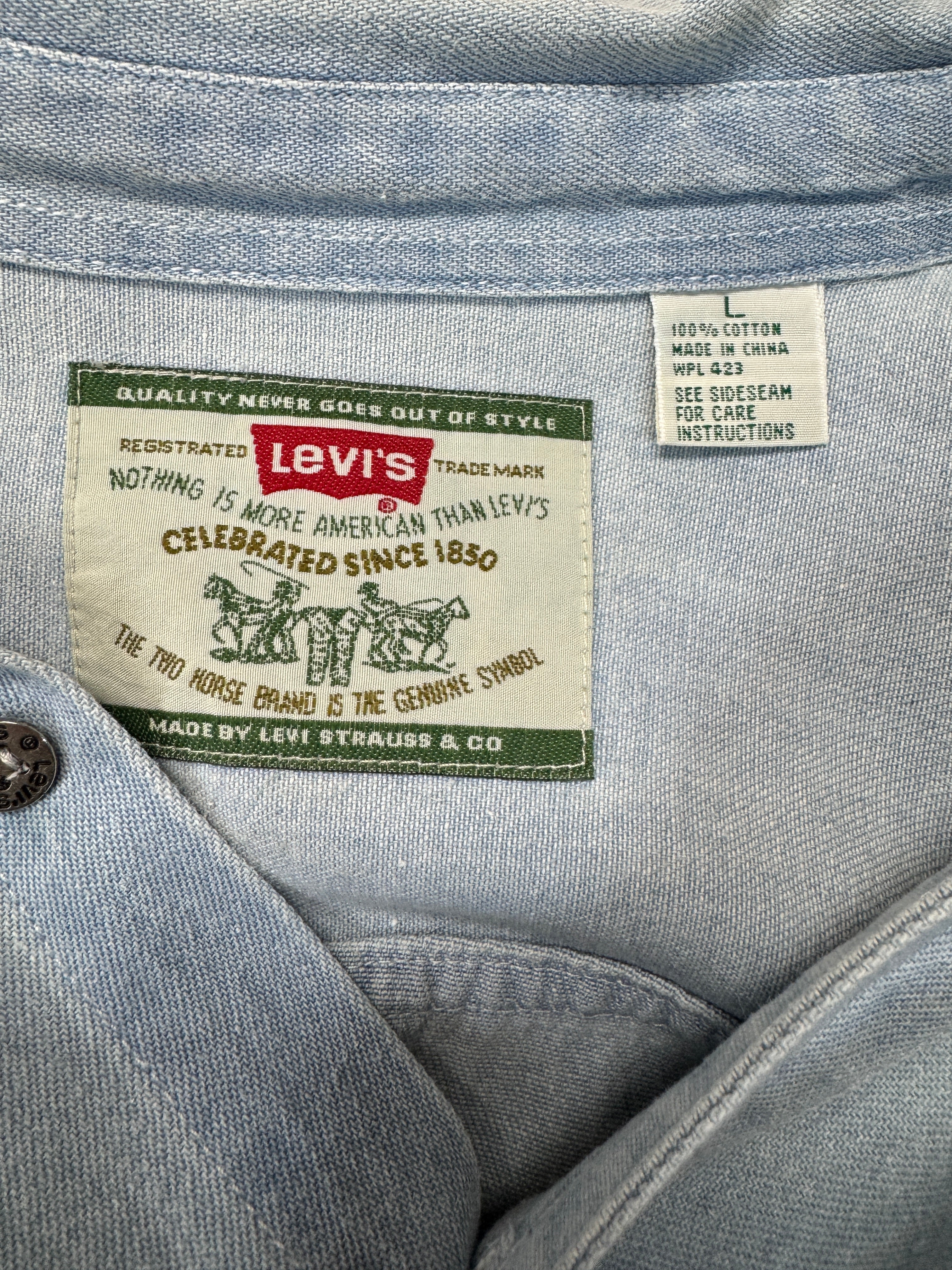 1992 Levis Jeanshemd Blau