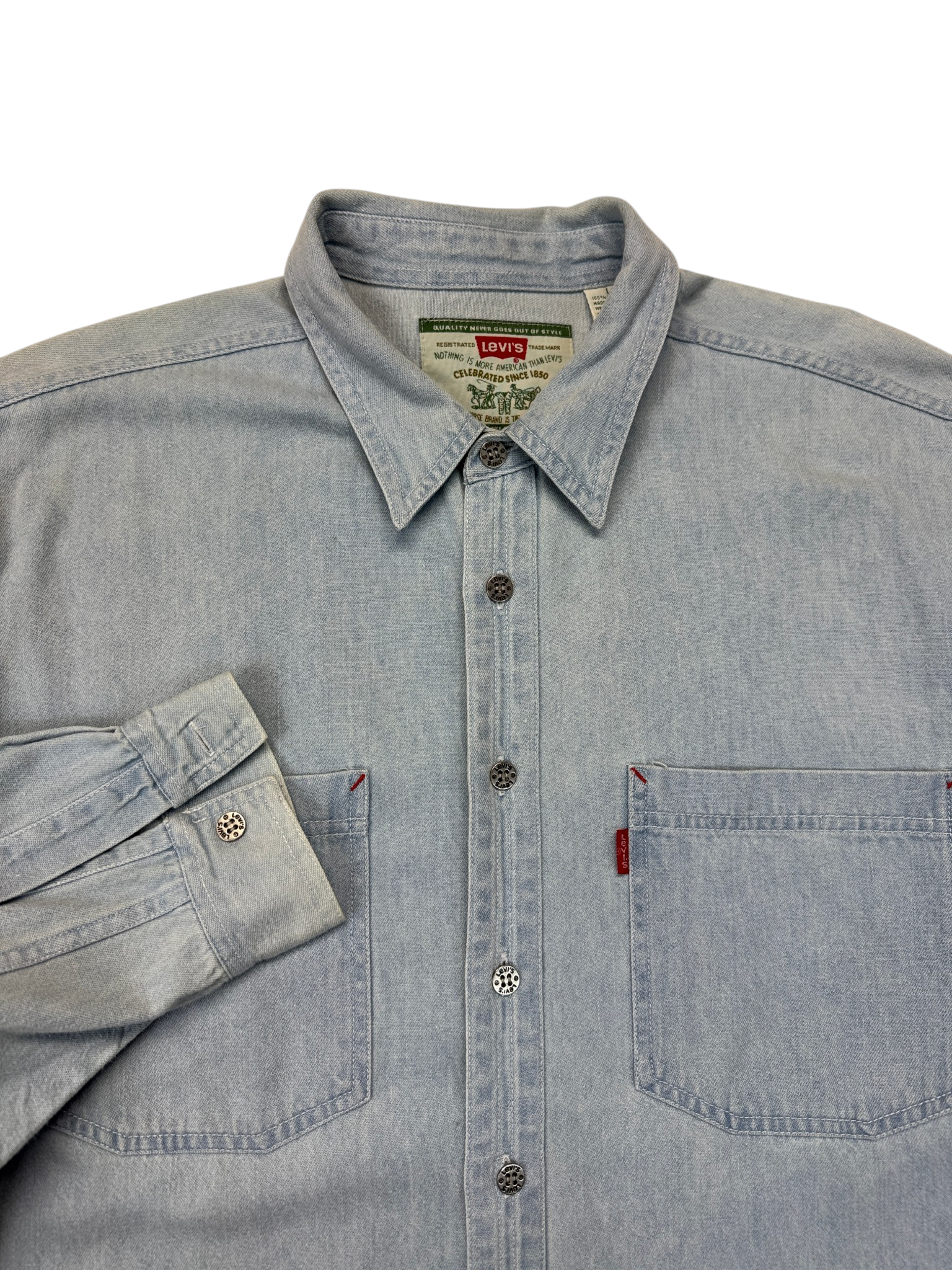 1992 Levis Jeanshemd Blau