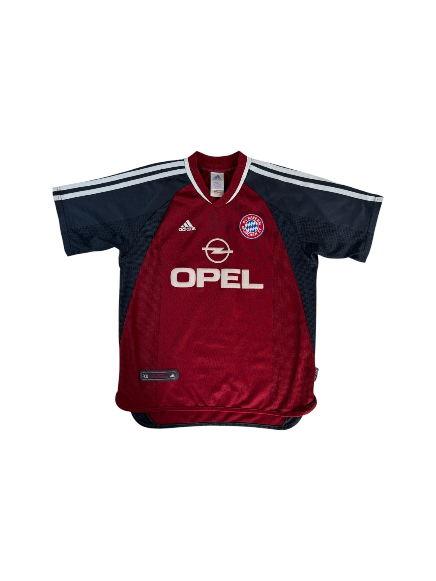 Adidas Trikot FC Bayern 2001/02 Opel Made In Portugal Dunkelrot Kinder 164