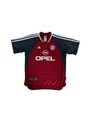 Adidas Trikot FC Bayern 2001/02 Opel Made In Portugal Dunkelrot Kinder 164