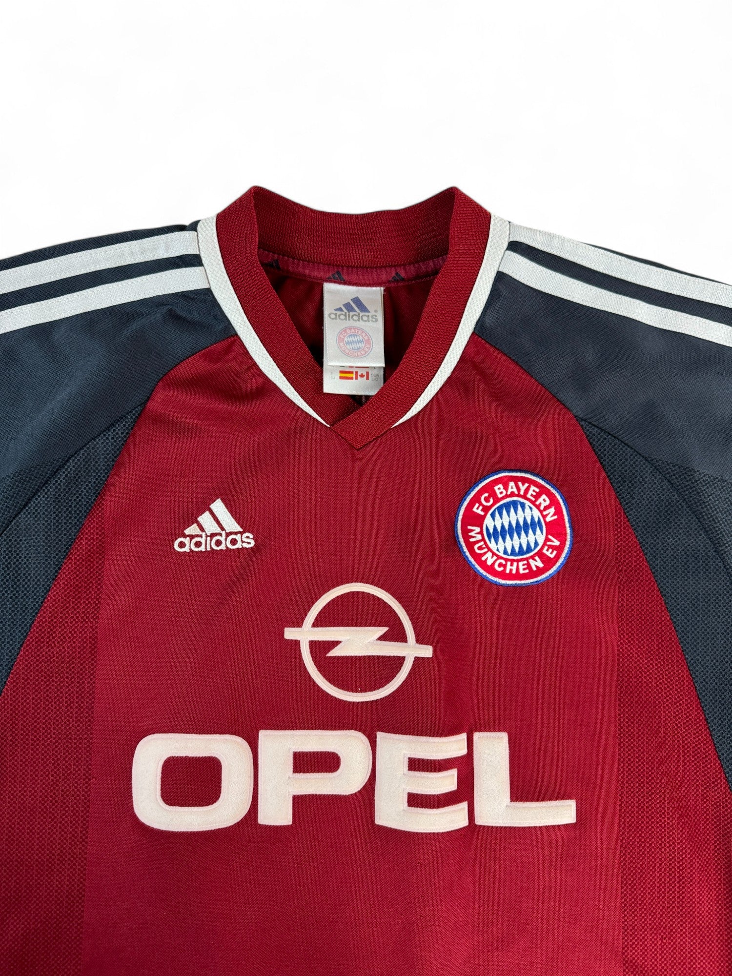 Adidas Trikot FC Bayern 2001/02 Opel Made In Portugal Dunkelrot Kinder 164