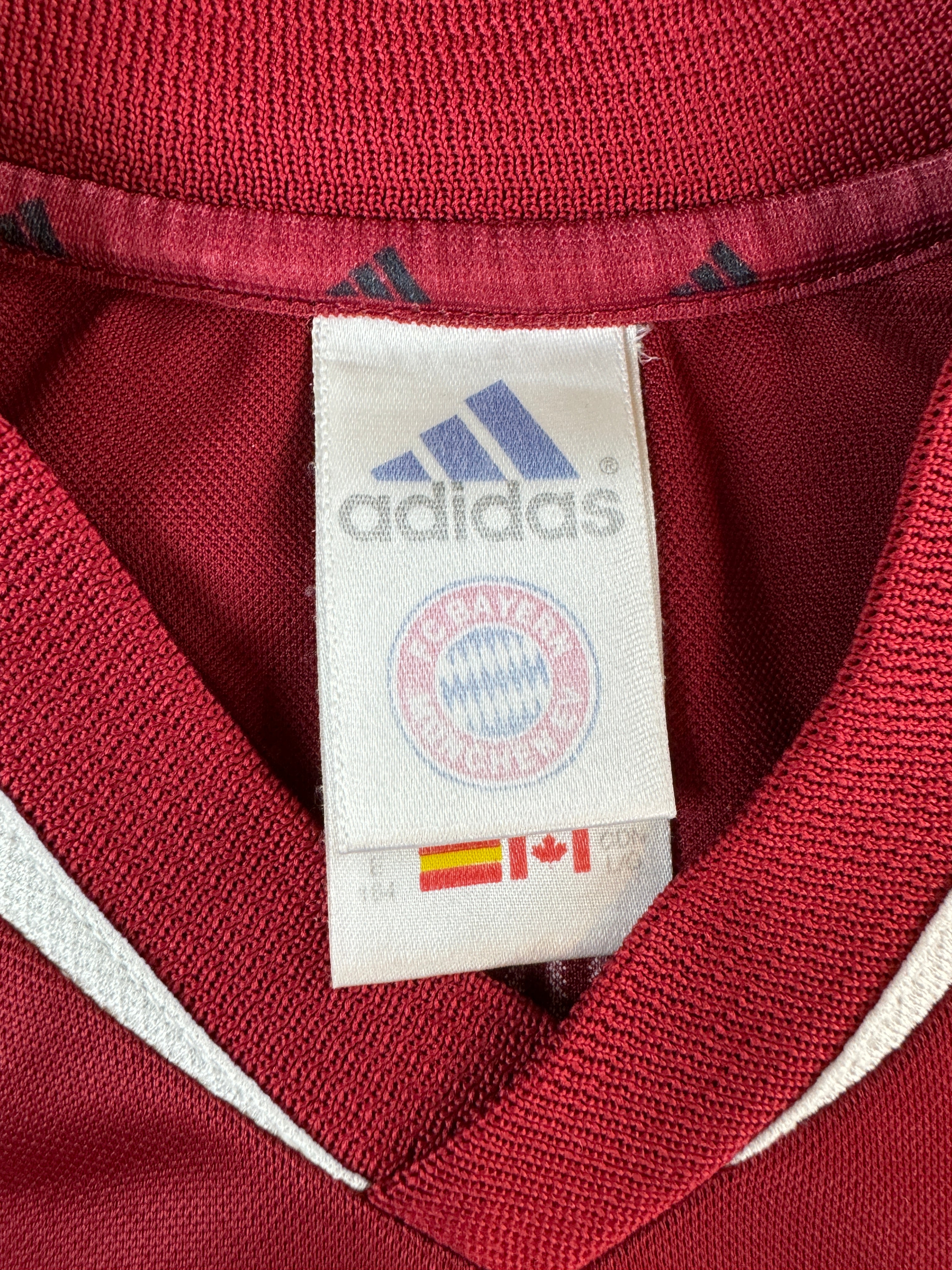 Adidas Trikot FC Bayern 2001/02 Opel Made In Portugal Dunkelrot Kinder 164