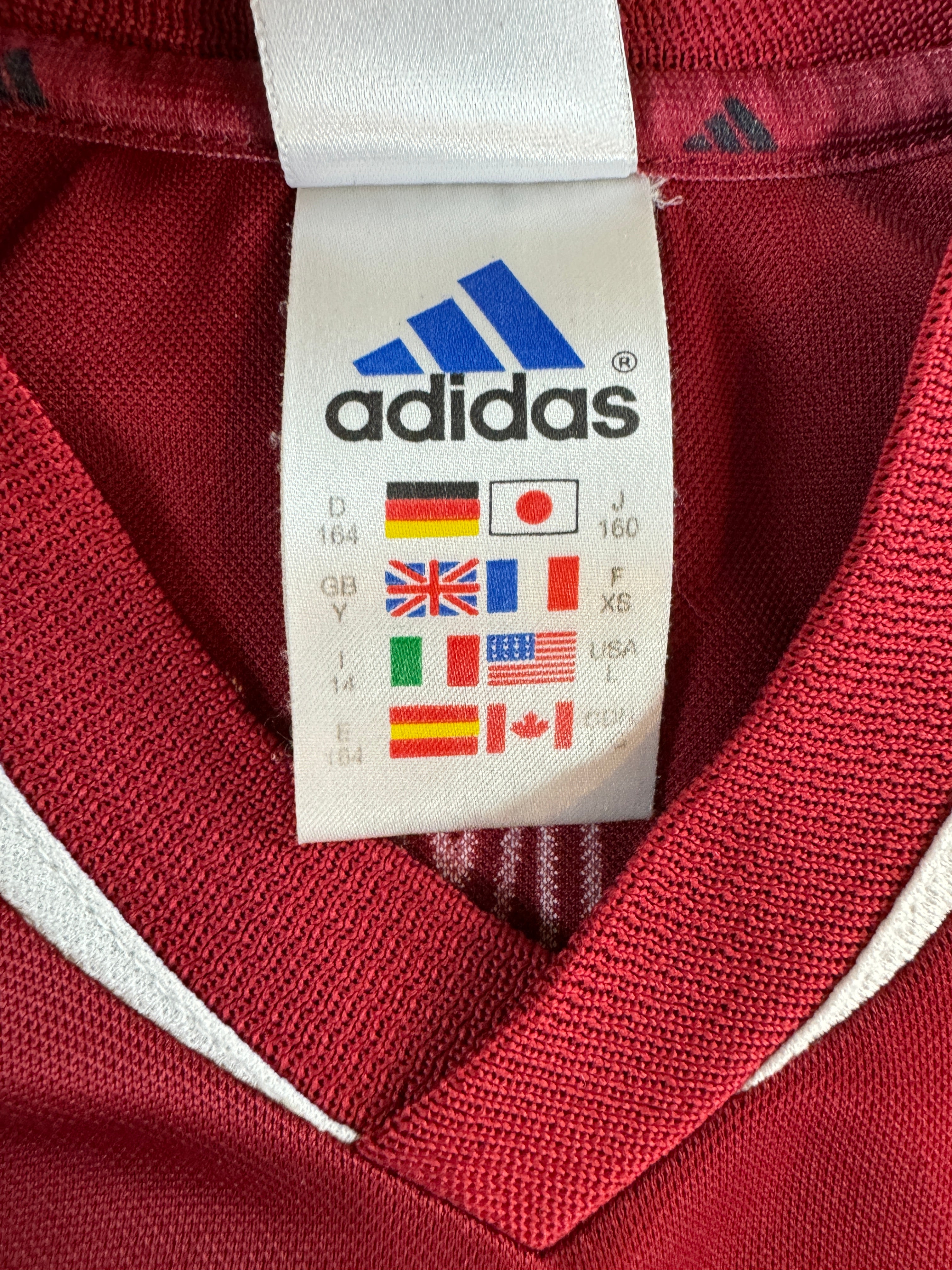Adidas Trikot FC Bayern 2001/02 Opel Made In Portugal Dunkelrot Kinder 164