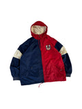 Vintage Nike Sportjacke 90s "Blue Ribbon Sports Oregon" Mit Kapuze Dunkelblau Rot M
