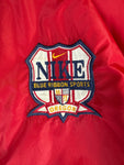 Vintage Nike Sportjacke 90s "Blue Ribbon Sports Oregon" Mit Kapuze Dunkelblau Rot M