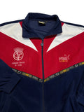 90s Puma King Sportjacke Federacion Catalana de Futbol Rot Dunkelblau L