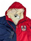 Vintage Nike Sportjacke 90s "Blue Ribbon Sports Oregon" Mit Kapuze Dunkelblau Rot M