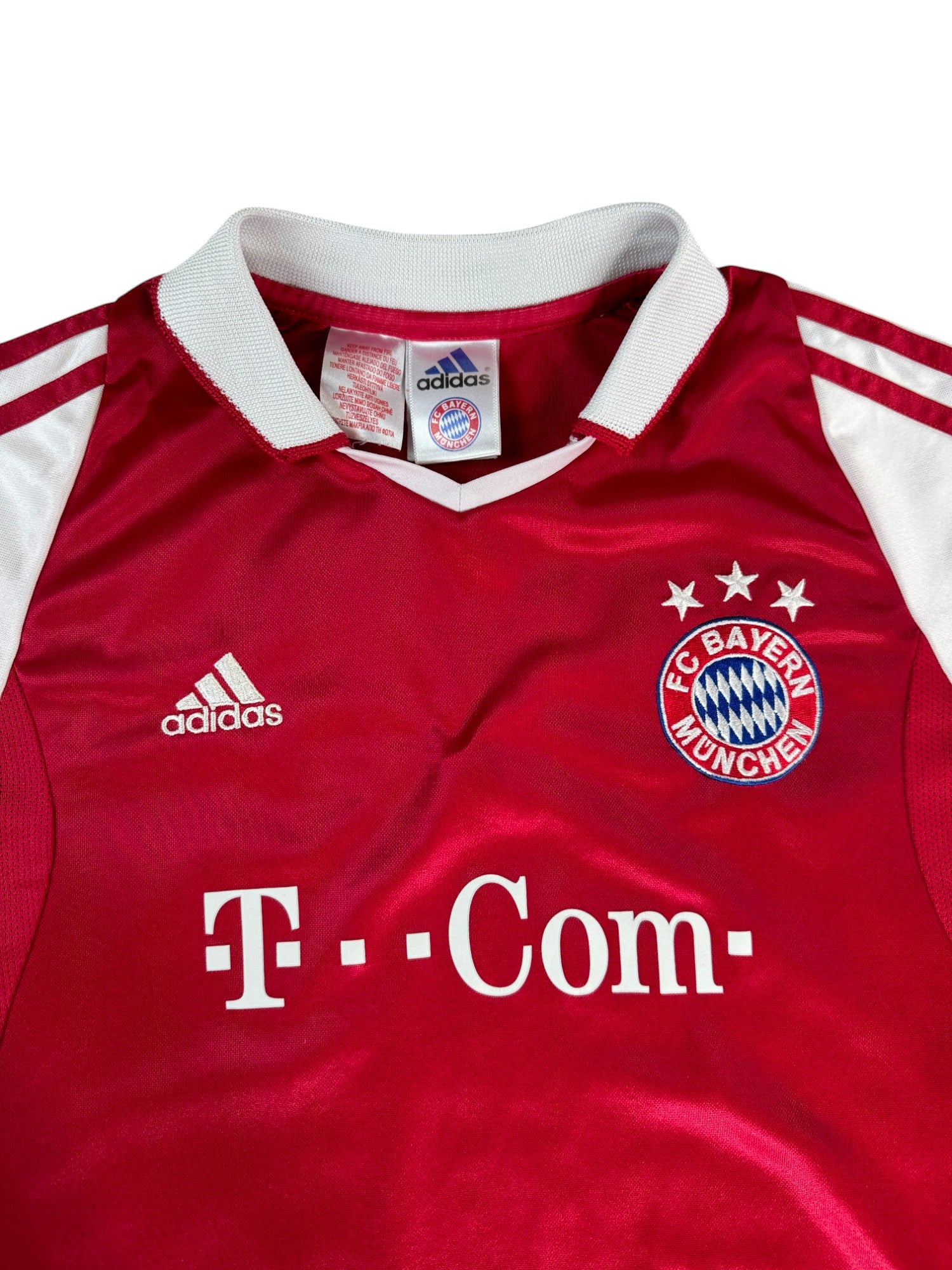 Adidas Trikot FC Bayern 2004/05 T-Com Rot Kinder 140