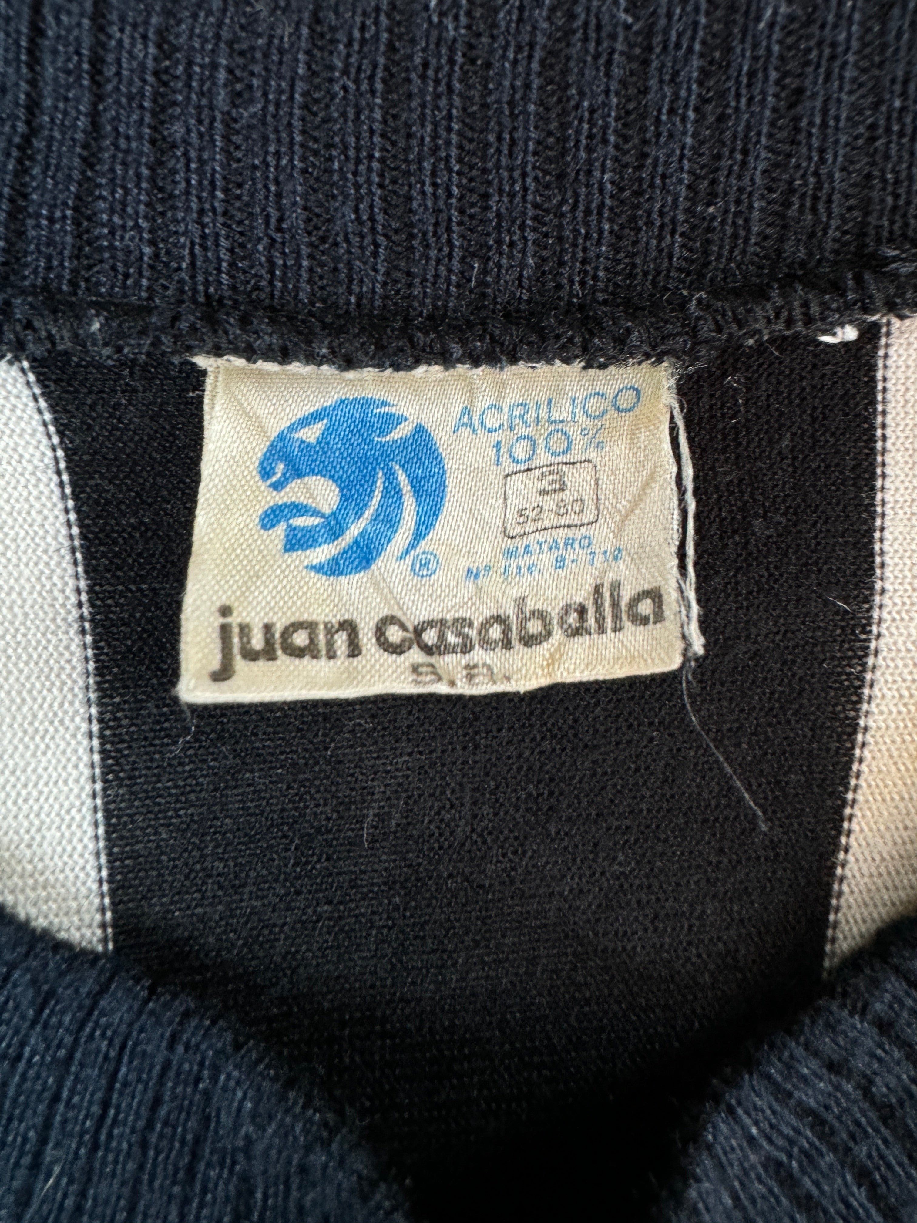 Rare! Vintage Juan Casaballa Trikot 70s/80s Athletic Club Bilbao Schwarz Weiß M-L