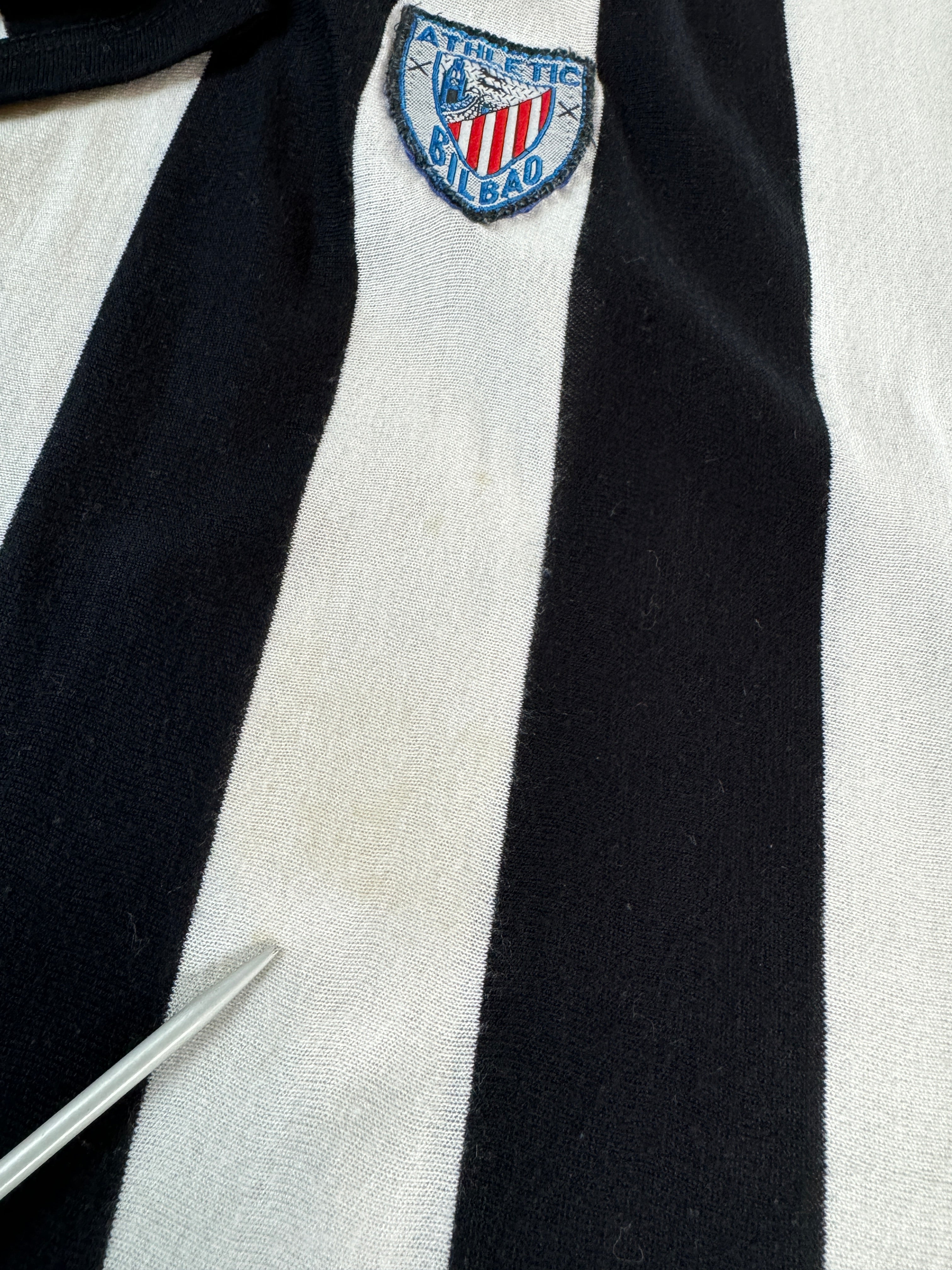 Rare! Vintage Juan Casaballa Trikot 70s/80s Athletic Club Bilbao Schwarz Weiß M-L