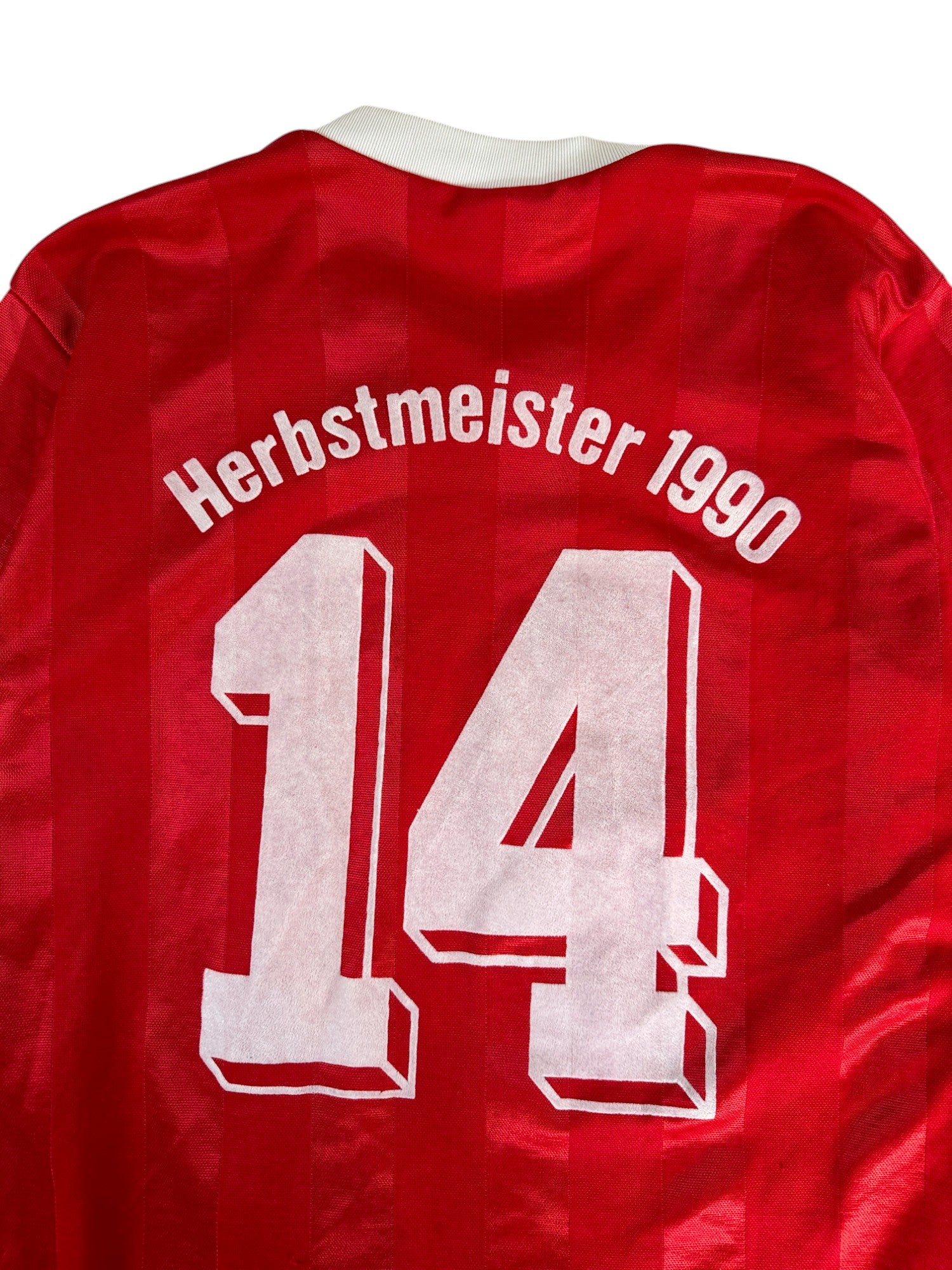 Vintage Trikot Langarm "Herbstmeister 1990" Herlitz Rot M-L