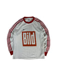 Vintage Adidas Trikot 80s "Bild" Made In Yugoslavia Weiß Rot 7/8 L