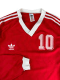 Vintage Adidas Trikot Langarm 80s #10 Made In Bulgarien Rot XL