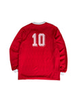Vintage Adidas Trikot Langarm 80s #10 Made In Bulgarien Rot XL
