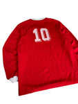 Vintage Adidas Trikot Langarm 80s #10 Made In Bulgarien Rot XL