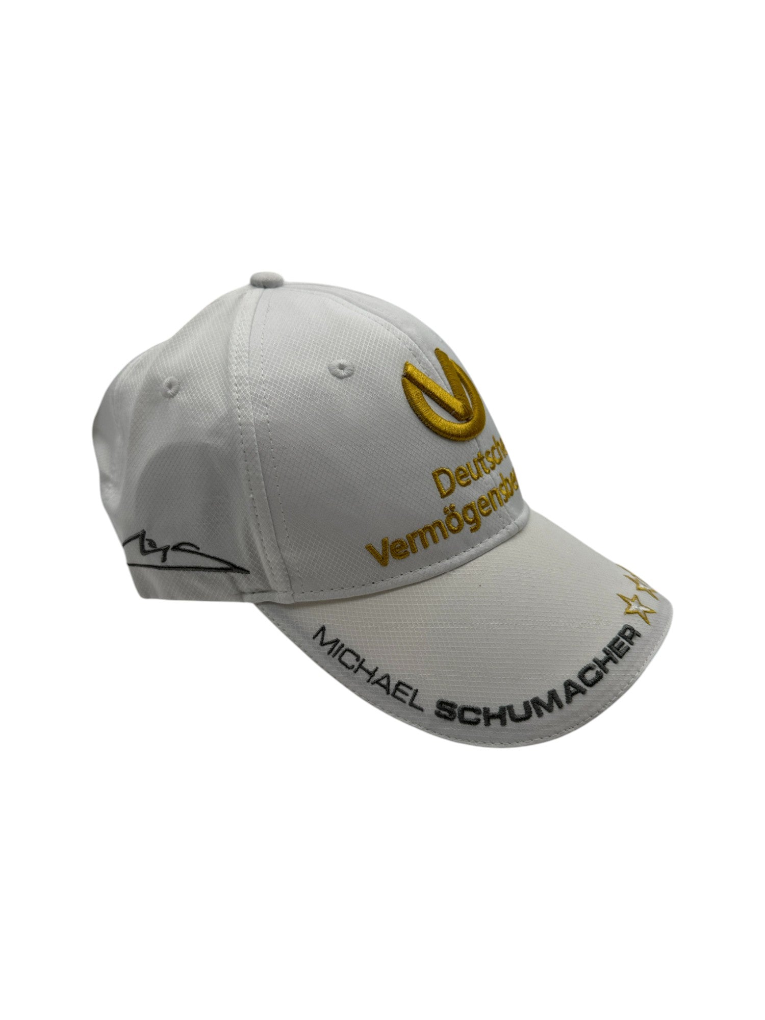 Michael Schuhmacher Cap 2013 F1 Deadstock Neu Mit Etikett DAVG Formel 1 Weiß Gold One Size - RareRags