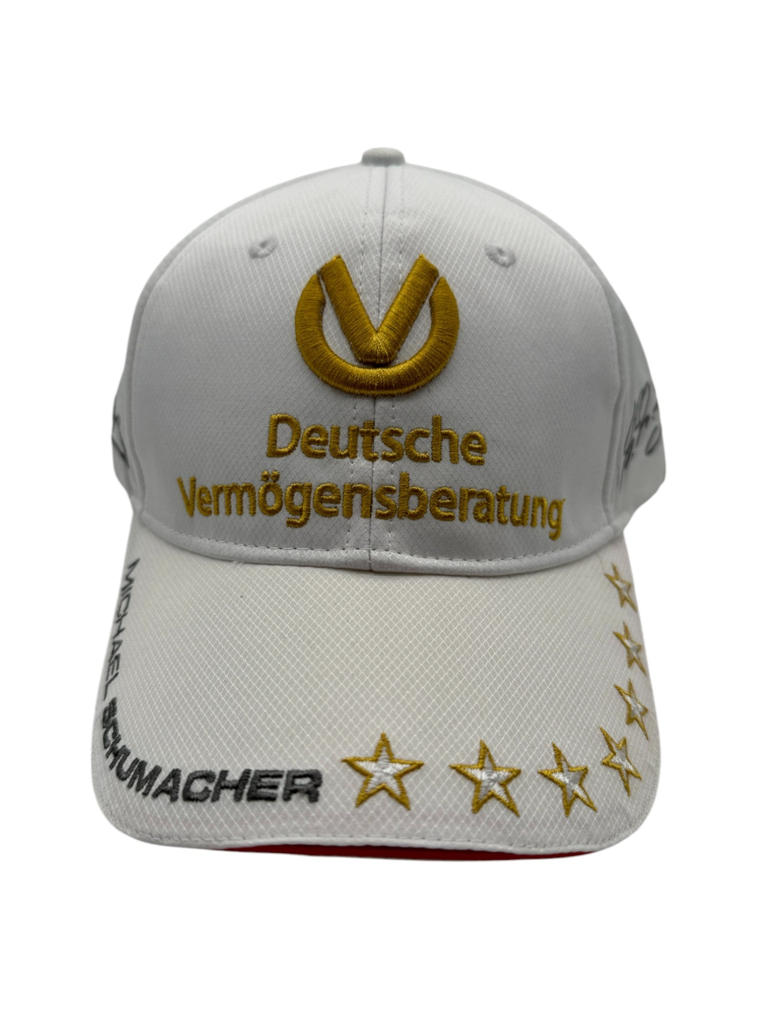 Michael Schuhmacher Cap 2013 F1 Deadstock Neu Mit Etikett DAVG Formel 1 Weiß Gold One Size - RareRags