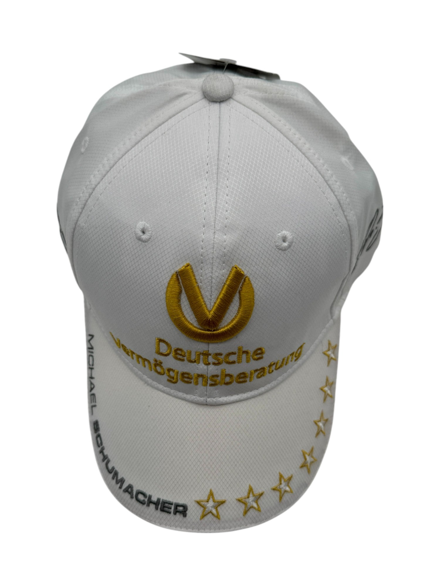 Michael Schuhmacher Cap 2013 F1 Deadstock Neu Mit Etikett DAVG Formel 1 Weiß Gold One Size - RareRags