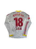 2009/10 Adidas Formotion Langarm Trikot Player Issued Bayer Leverkusen Sidney Sam Weiß M