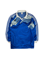 Vintage Adidas Trikot Langarm 80s Marseille Template #5 Blau 7/8 L