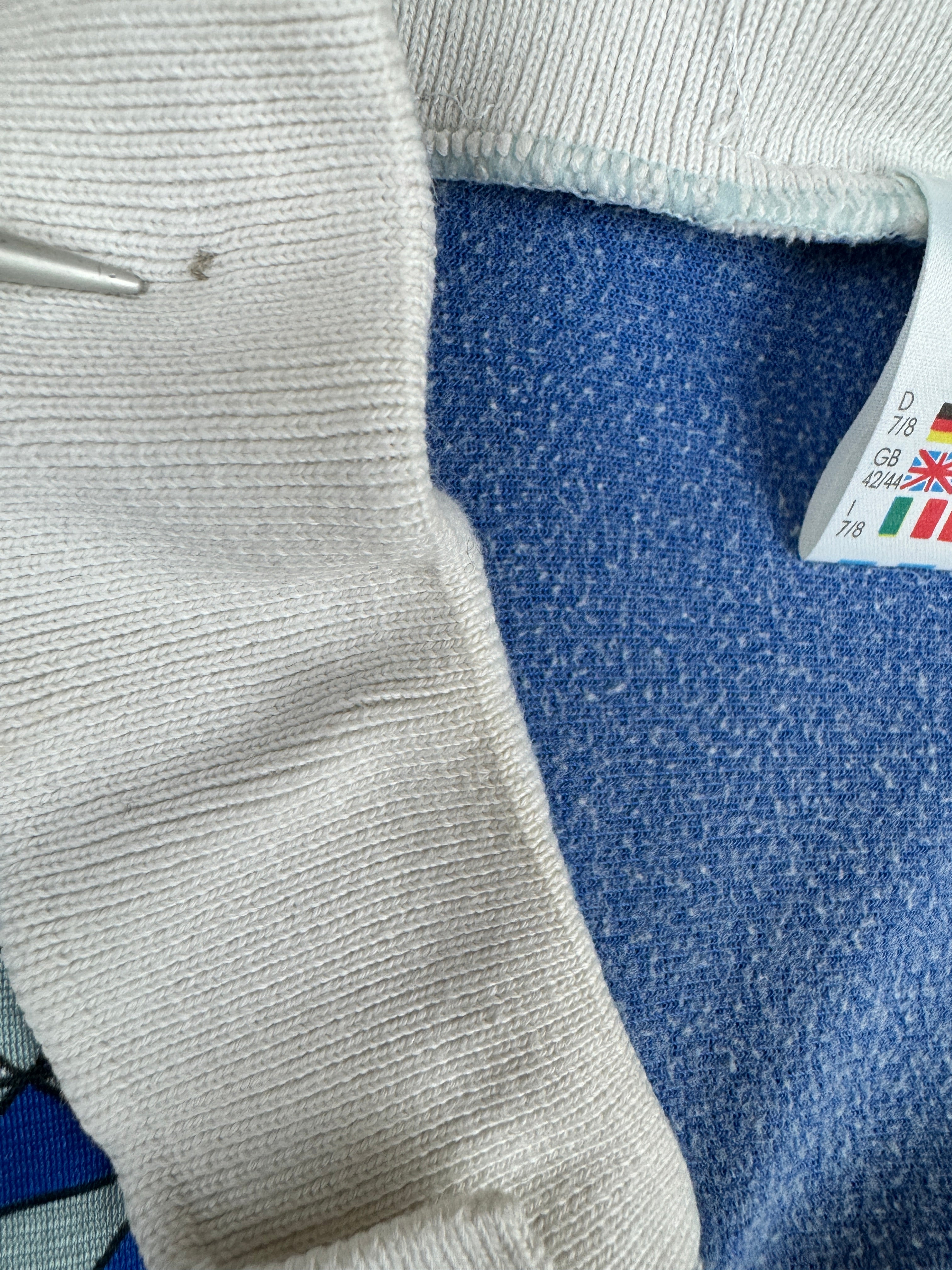 Vintage Adidas Trikot Langarm 80s Marseille Template #5 Blau 7/8 L