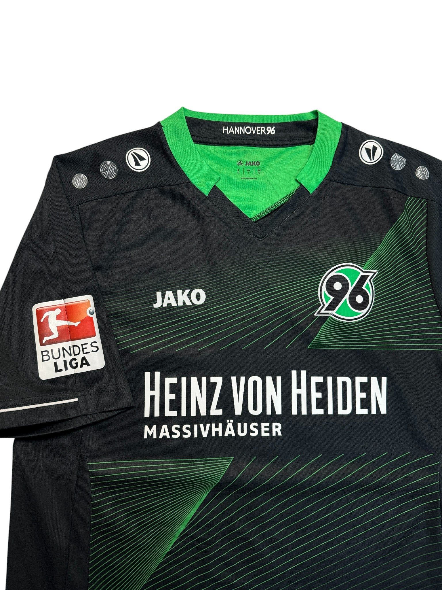 2015/16 Jako Trikot Hannover 96 Fabian Klaus #11 Schwarz XL