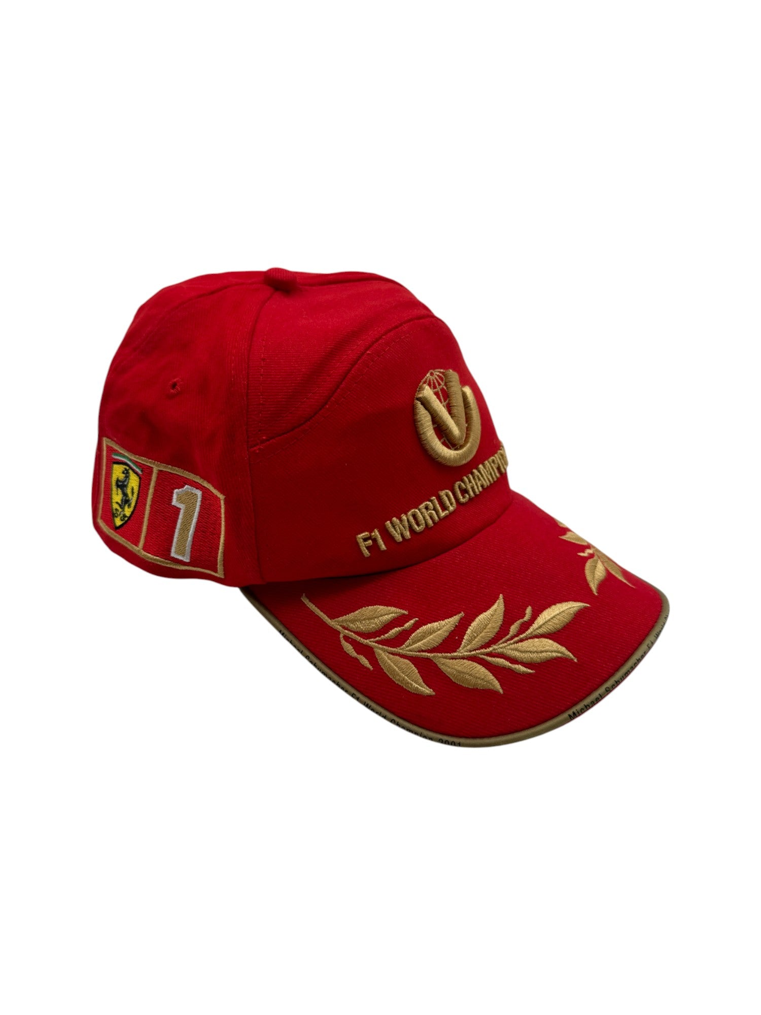 Michael Schuhmacher Cap 2001 4 Times Champion Formel 1 Rot DVAG Rot Gold One Size - RareRags