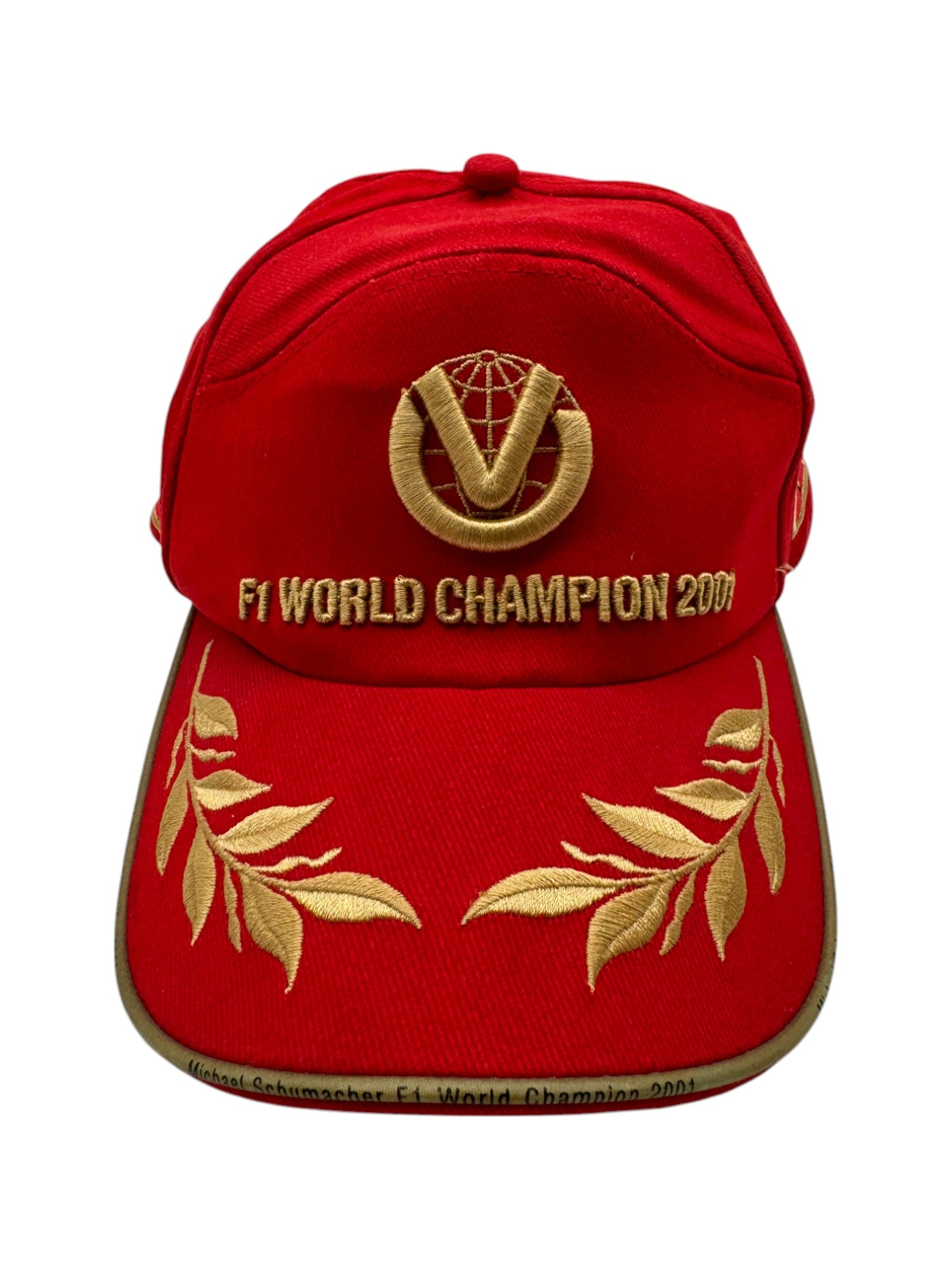 Michael Schuhmacher Cap 2001 4 Times Champion Formel 1 Rot DVAG Rot Gold One Size - RareRags