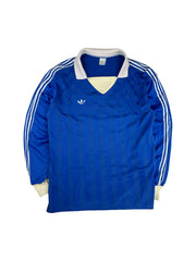 Vintage Adidas Trikot Langarm 80s Ventex Template #5 Blau M-L