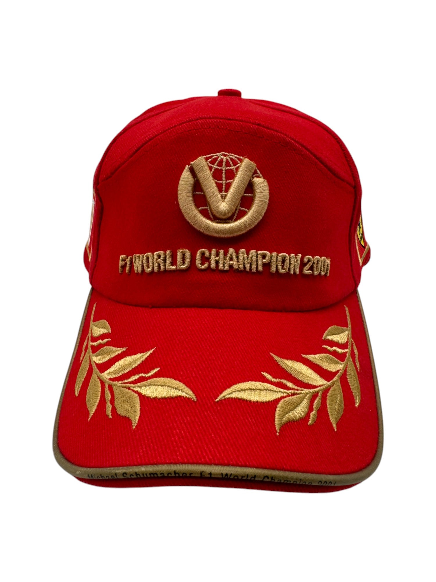 Michael Schuhmacher Cap 2001 4 Times Champion Formel 1 Rot DVAG Rot Gold One Size - RareRags