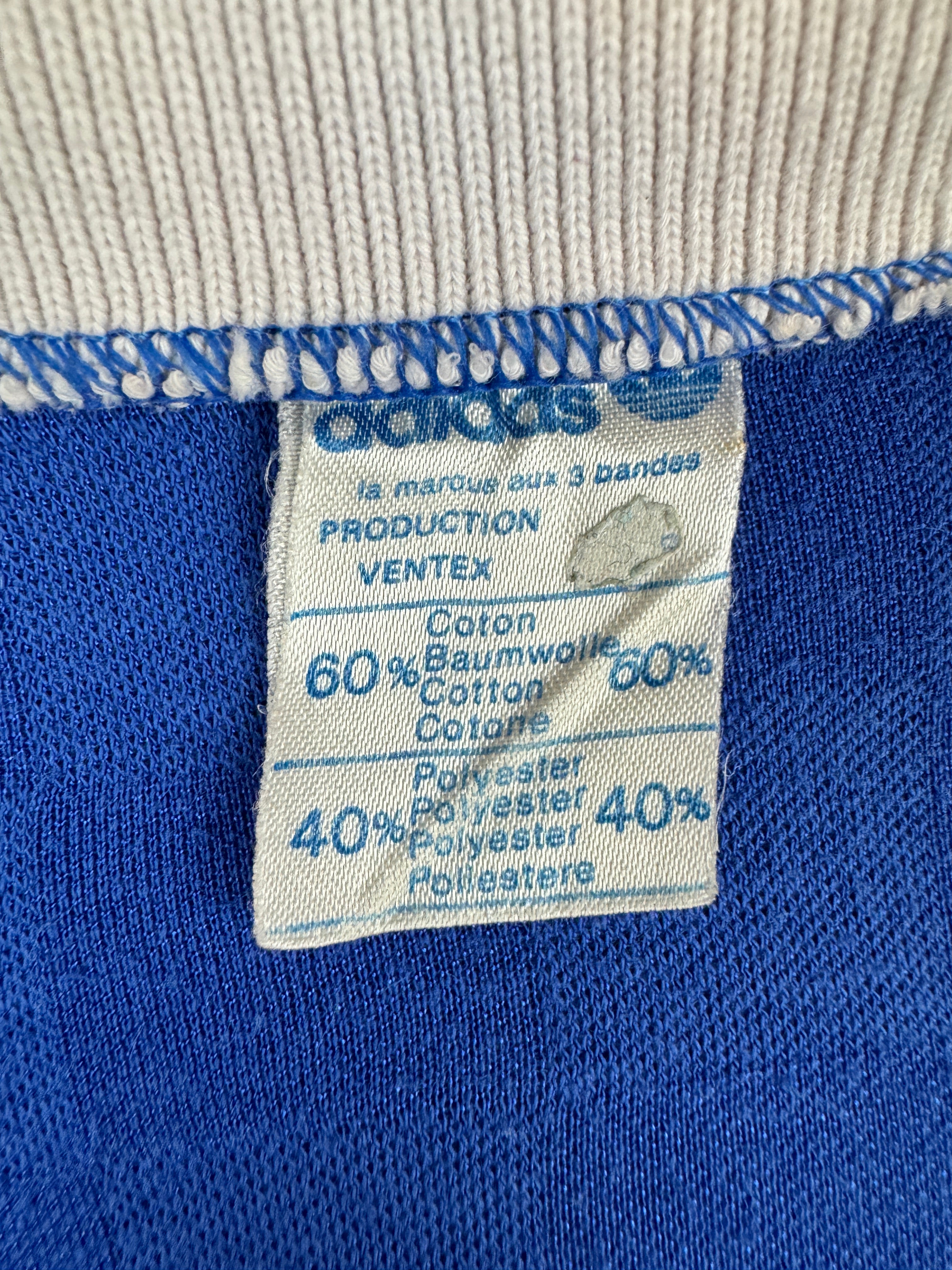 Vintage Adidas Trikot Langarm 80s Ventex Template #5 Blau M-L