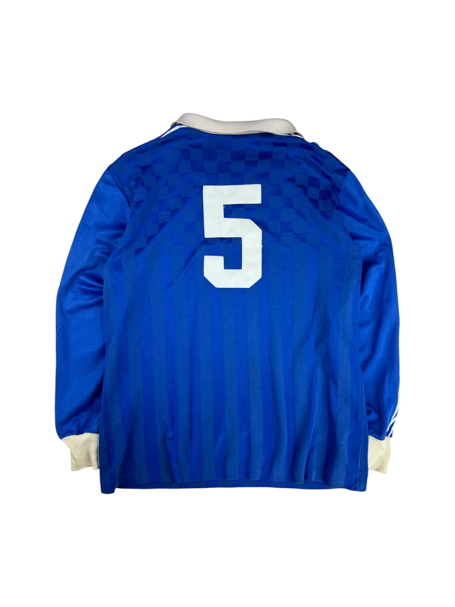 Vintage Adidas Trikot Langarm 80s Ventex Template #5 Blau M-L