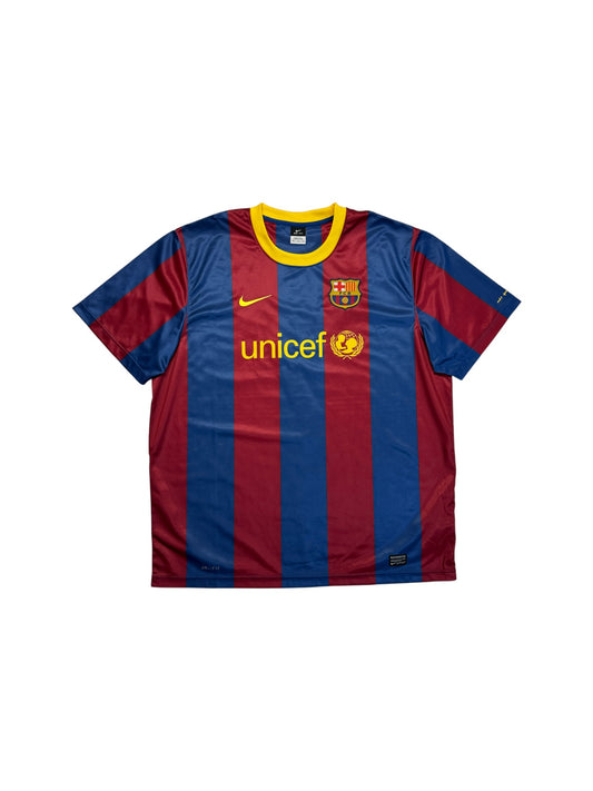 2010/11 Nike Trikot FC Barcelona #7 David Villa Unicef Rot Blau XXL