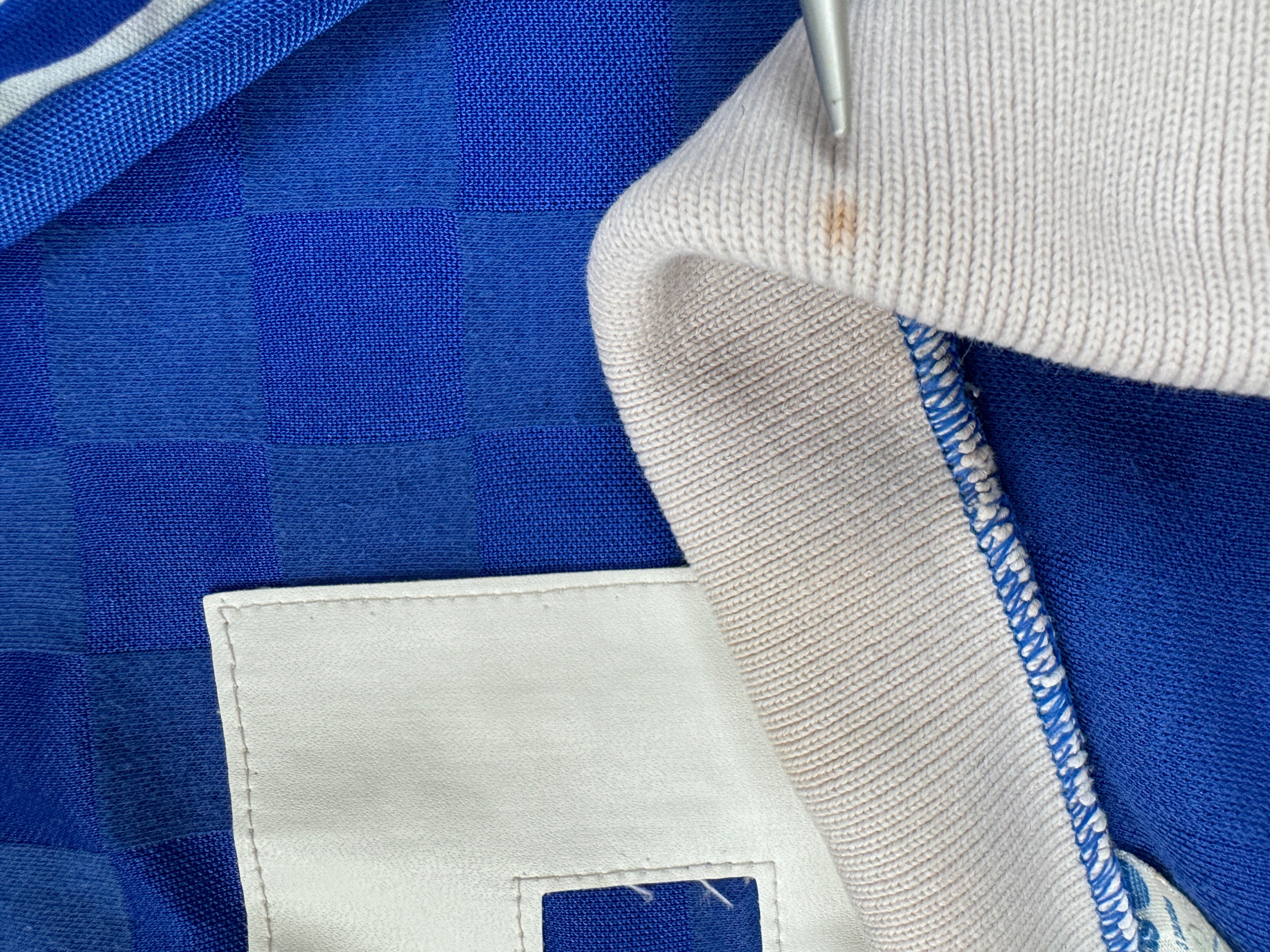 Vintage Adidas Trikot Langarm 80s Ventex Template #5 Blau M-L
