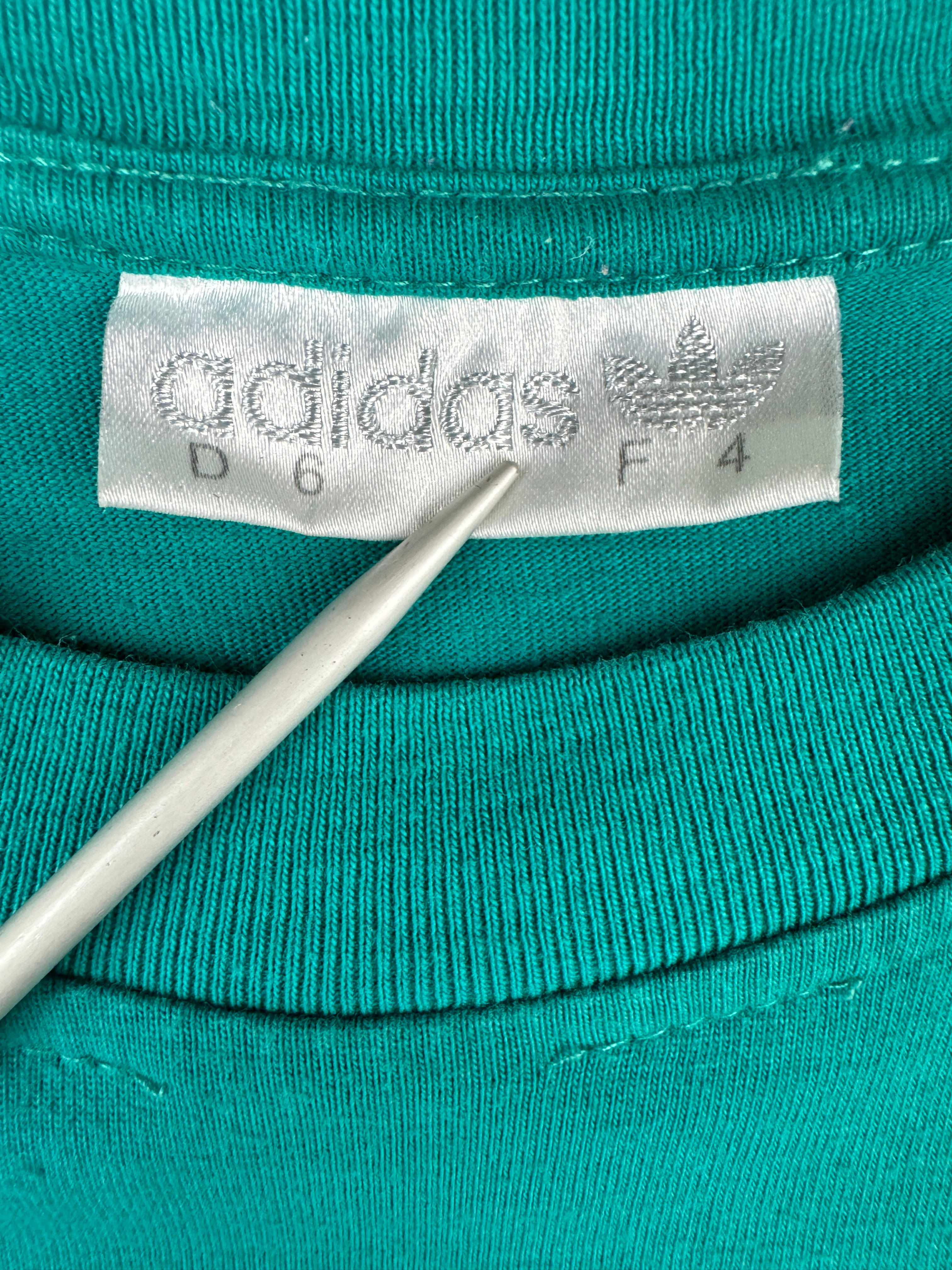 Vintage Adidas Shirt 90s "Soccer" Grün D6 M-L