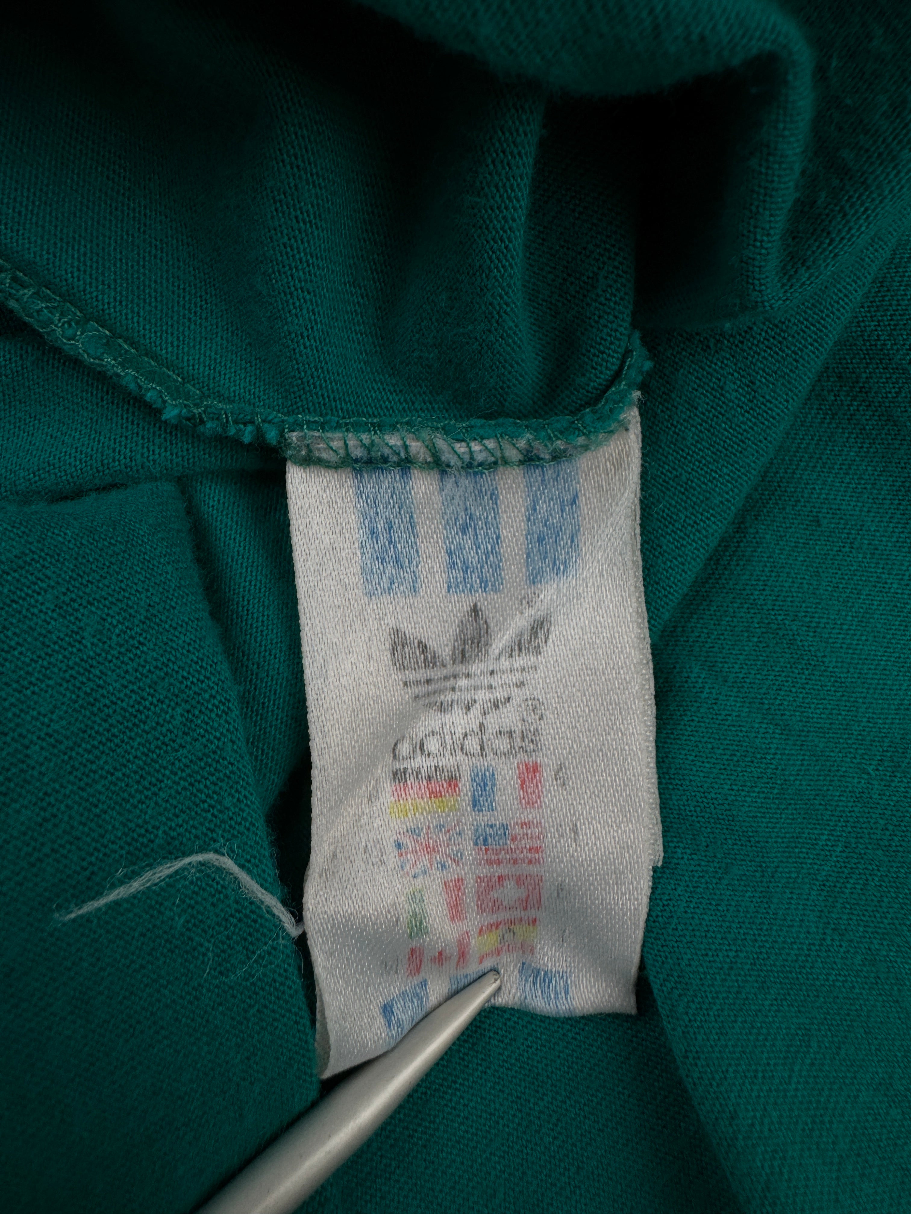 Vintage Adidas Shirt 90s "Soccer" Grün D6 M-L