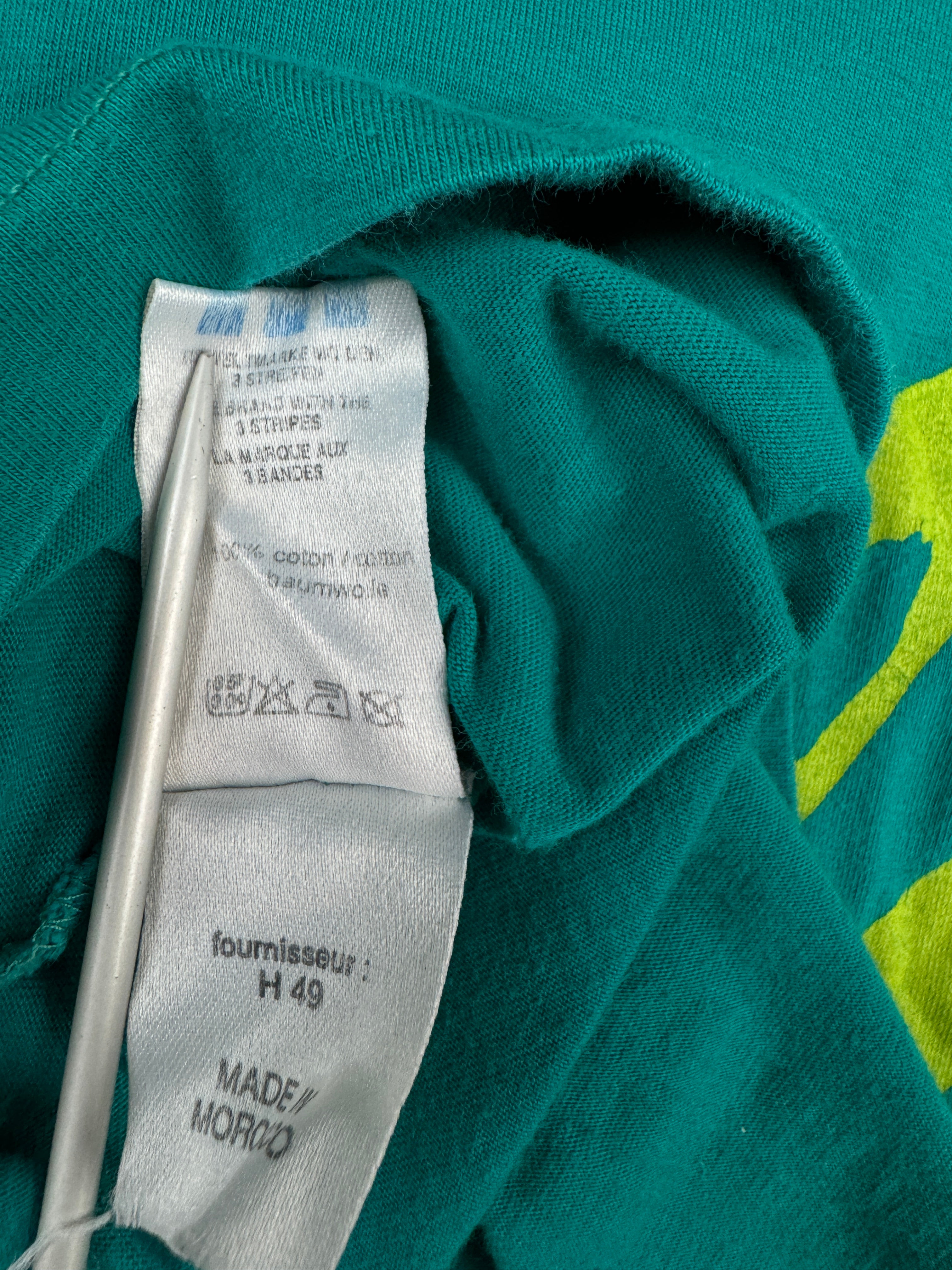 Vintage Adidas Shirt 90s "Soccer" Grün D6 M-L
