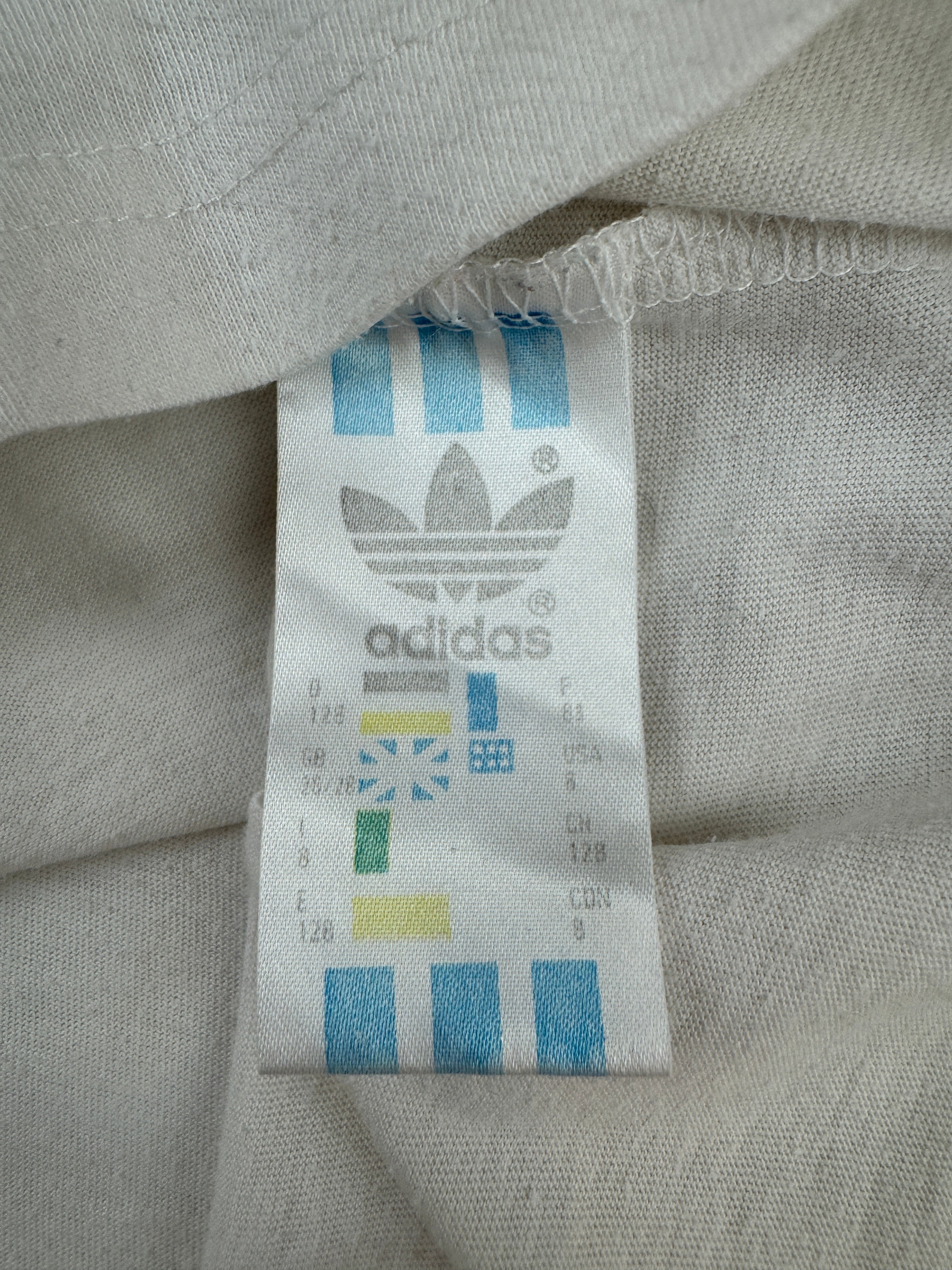 Vintage Adidas Shirt 90s FC Bayern Weiß Blau Kinder D128