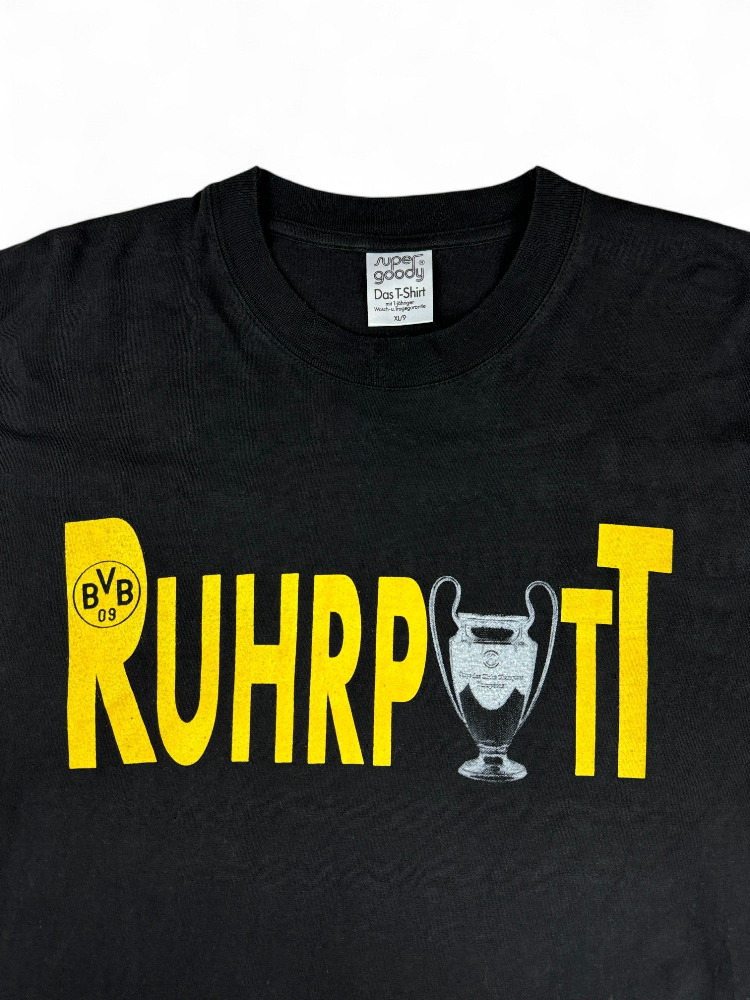 Vintage Super Goody Shirt 80s BVB Dortmund "Ruhrpott" Single Stitch Schwarz XL