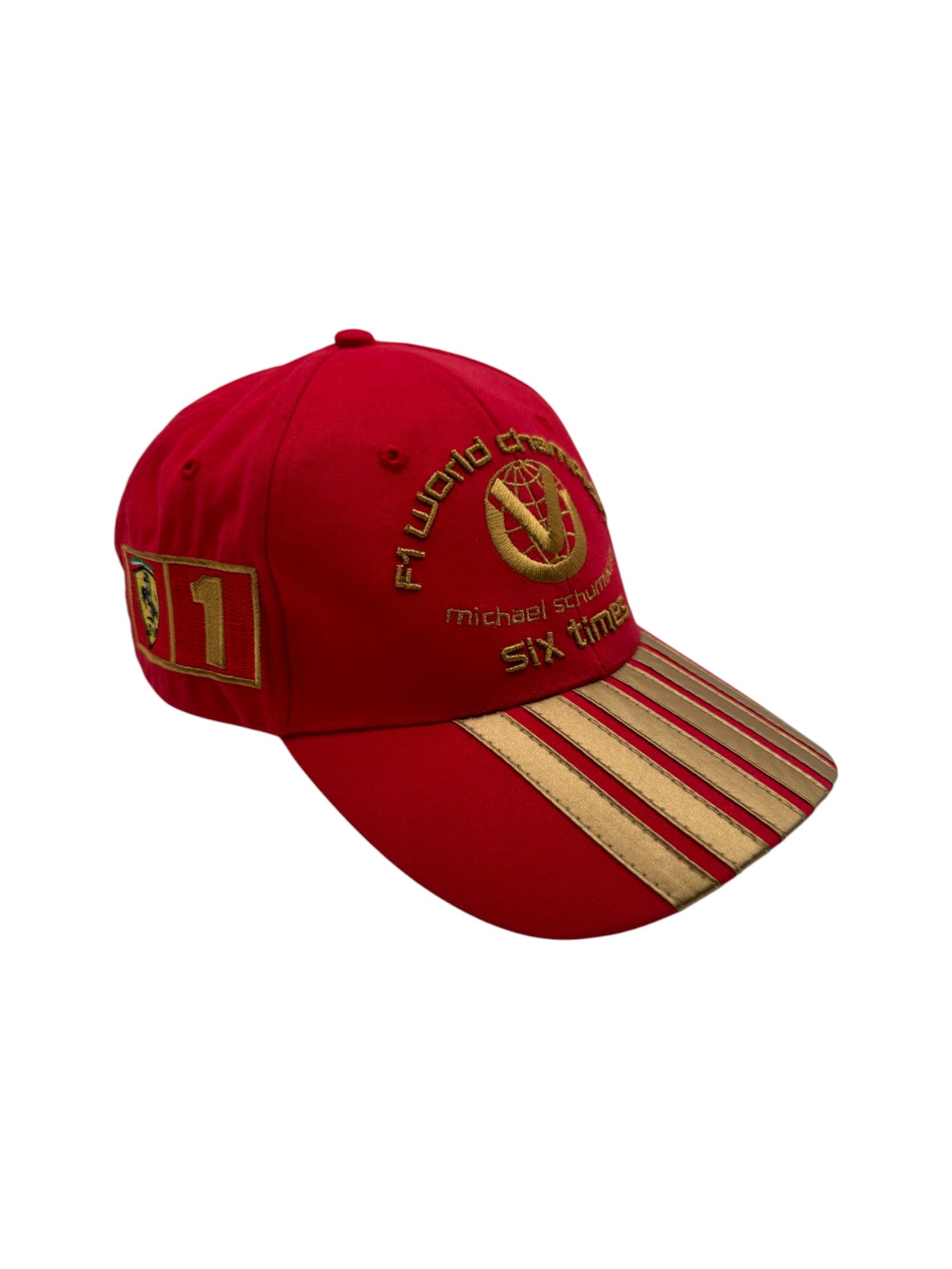 Michael Schumacher Cap 2003 F1 World Champion 6-times Ferrari Formula One Rot Gold One Size - RareRags