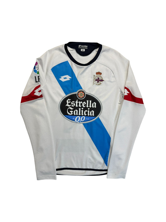 2014/15 Lotto Langarm Trikot Deportivo de La Coruña Juanfran #11 Weiß M