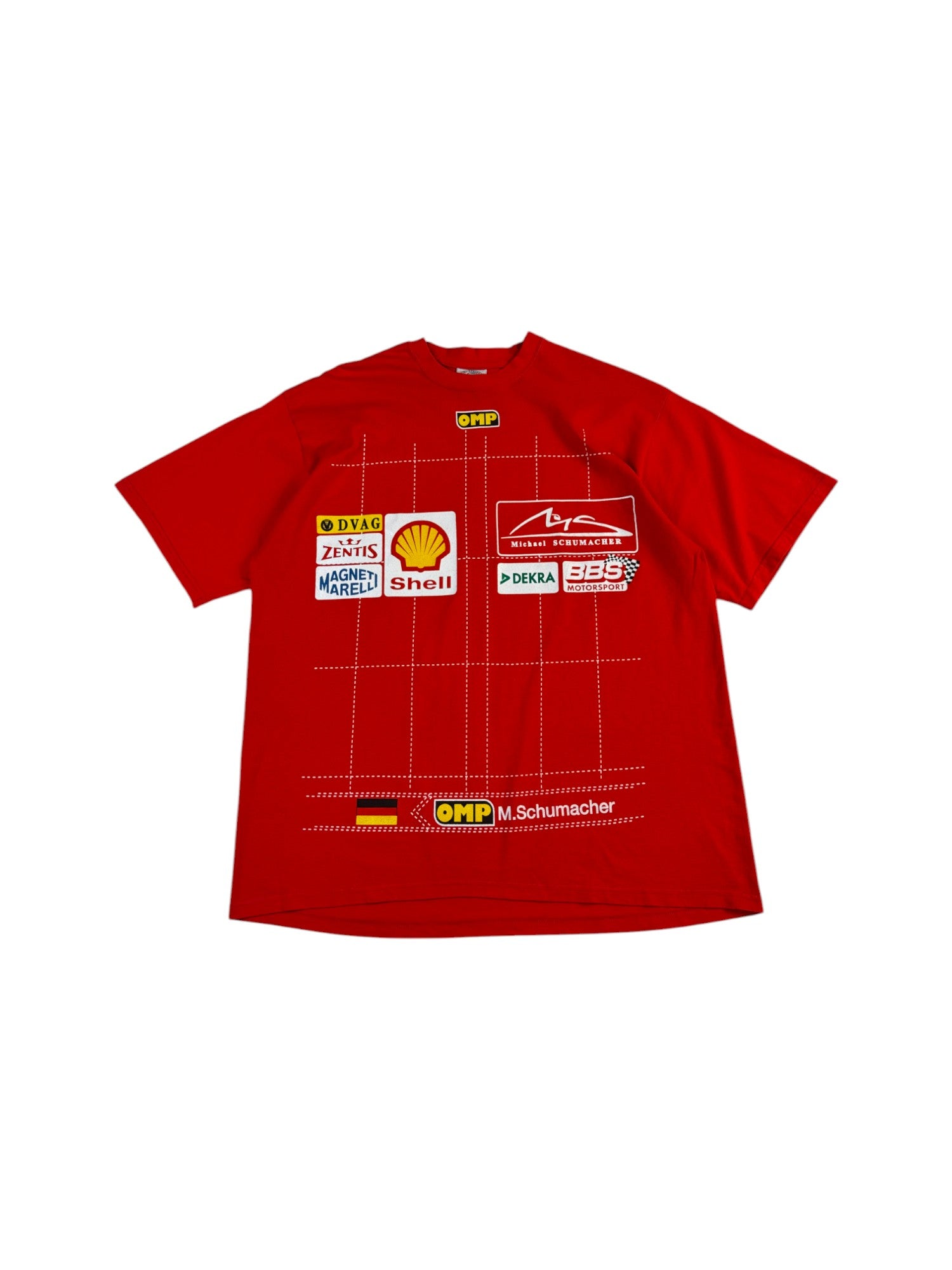 Vintage Michael Schuhmacher Collection Shirt 90s Rot XL - RareRags