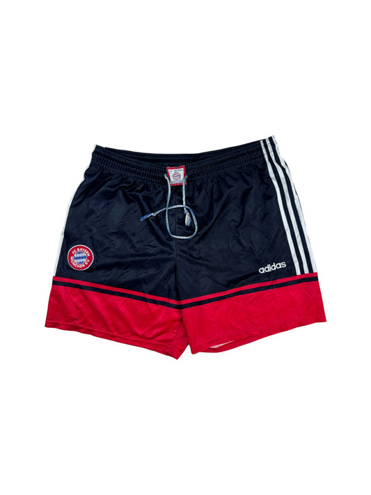 Vintage Adidas Shorts 90 FC Bayern Schwarz Rot D8 L