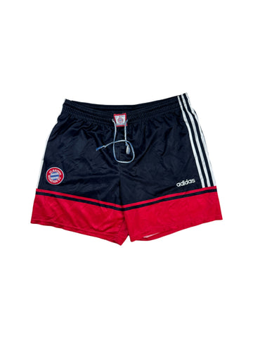 Vintage Adidas Shorts 90 FC Bayern Schwarz Rot D8 L