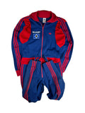 Rare! Vintage Adidas Einteiler 80s Sharp Made In West Germany Blau Rot D8 M-L