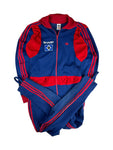 Rare! Vintage Adidas Einteiler 80s Sharp Made In West Germany Blau Rot D8 M-L
